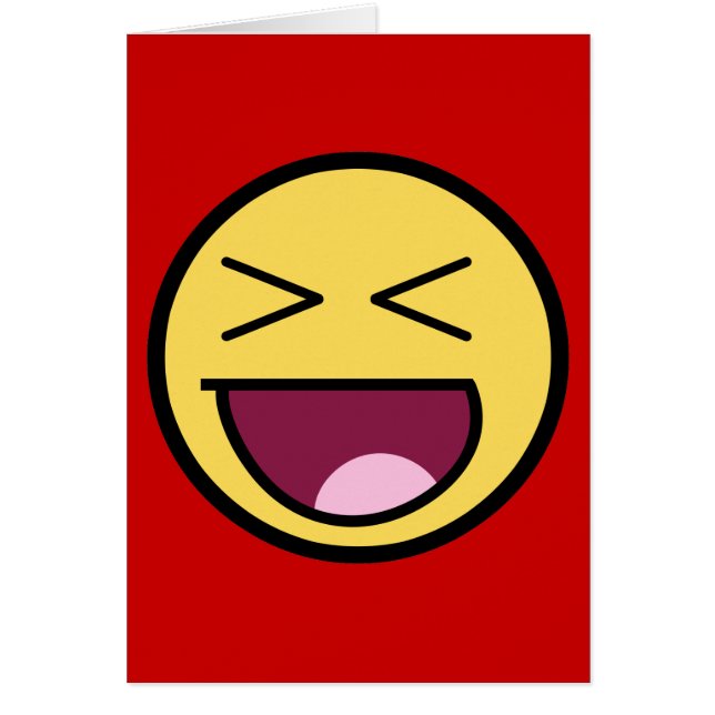 Glückliche fantastische Gesichts-Karte (Vorne)