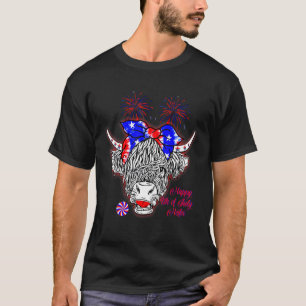 Glückliche Färse 4. Juli Higland-Kuh T-Shirt