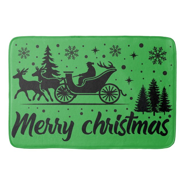 Glückliche Feiertage Frohe Weihnachten Ugly Weihna Badematte (Vorderseite)