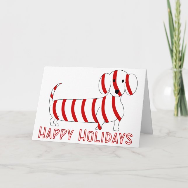 Glückliche Feiertags-Dackel Feiertagskarte (Vorderseite)