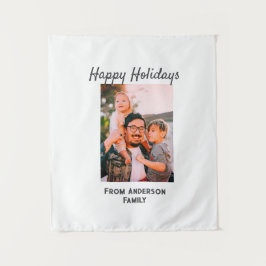 Glückliche Ferien Foto Moderne Liebe Kleine Famili Wandteppich