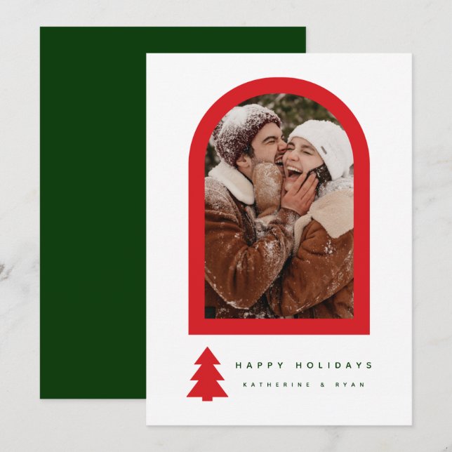 GLÜCKLICHE FERIEN Fügen Sie Ihr Foto hinzu (Vorne/Hinten)