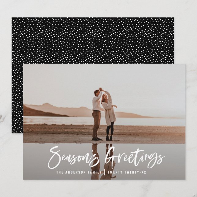 Glückliche Ferien Moderne Weihnachten mit minimale (Vorne/Hinten)