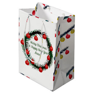 Glückliche Ferien, Weihnachten, Neues Jahr Mittlere Geschenktüte