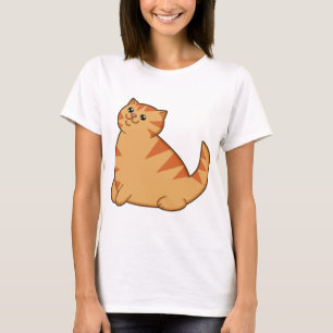Glückliche fette orange Katze T-Shirt