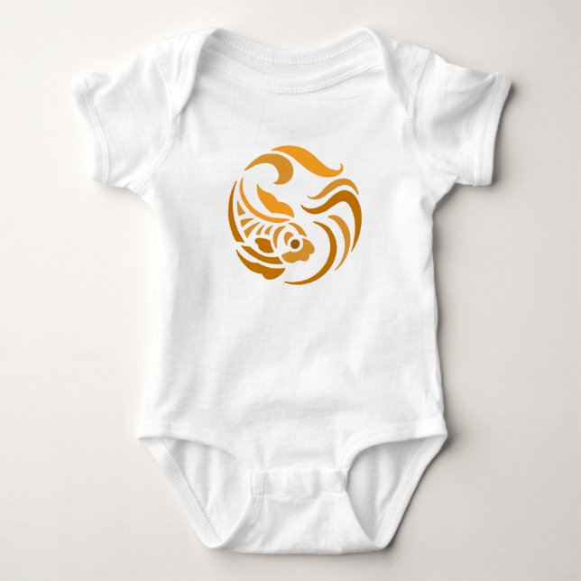 Glückliche Fische Baby Strampler (Vorderseite)