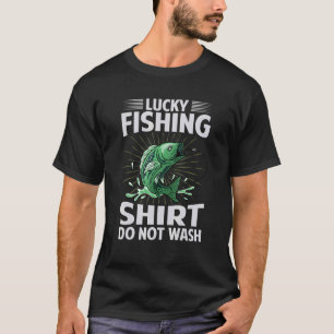 Glückliche Fischerei wischt Fischer nicht ab T-Shirt