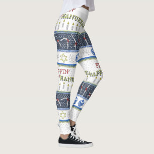 Glückliche Flippin Chanukka "Strickjacke-" Leggings