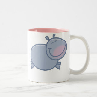 Glückliche Flusspferd-Tasse Zweifarbige Tasse