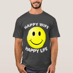 GLÜCKLICHE FRAU GLÜCKLICHES LEBEN, Lustige Herren  T-Shirt