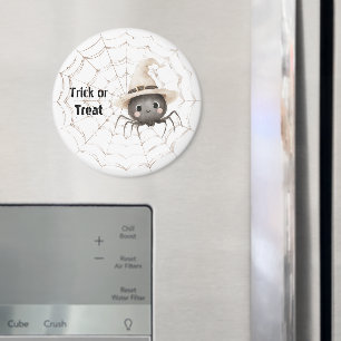 Glückliche freundliche Spinne im Netz Halloween Magnet