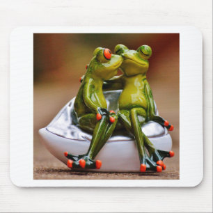 Glückliche Frösche Mousepad