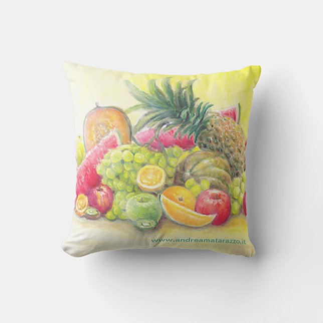 Glückliche Früchte Kissen (Vorderseite)