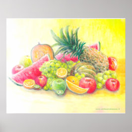 Glückliche Früchte Poster