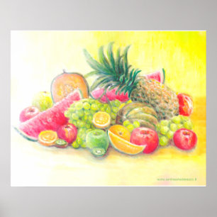 Glückliche Früchte Poster