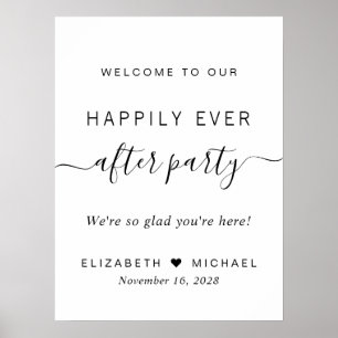Glückliche Für-Immer-Party Hochzeitsempfang Willko Poster