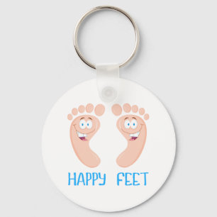 glückliche Füße Schlüsselanhänger