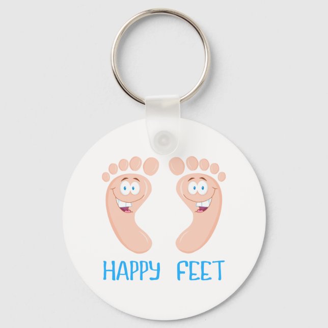 glückliche Füße Schlüsselanhänger (Vorderseite)