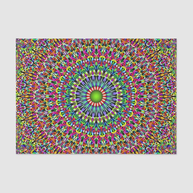 Glückliche Garten-Mandala Seidenpapier (Vorderseite)