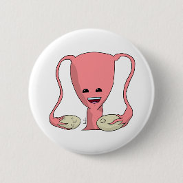 Glückliche Gebärmutter Button