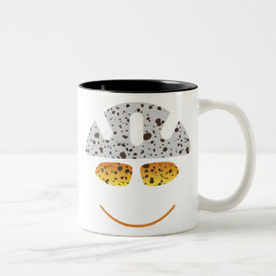 Glückliche Gebirgsradfahrer-Tasse Zweifarbige Tasse