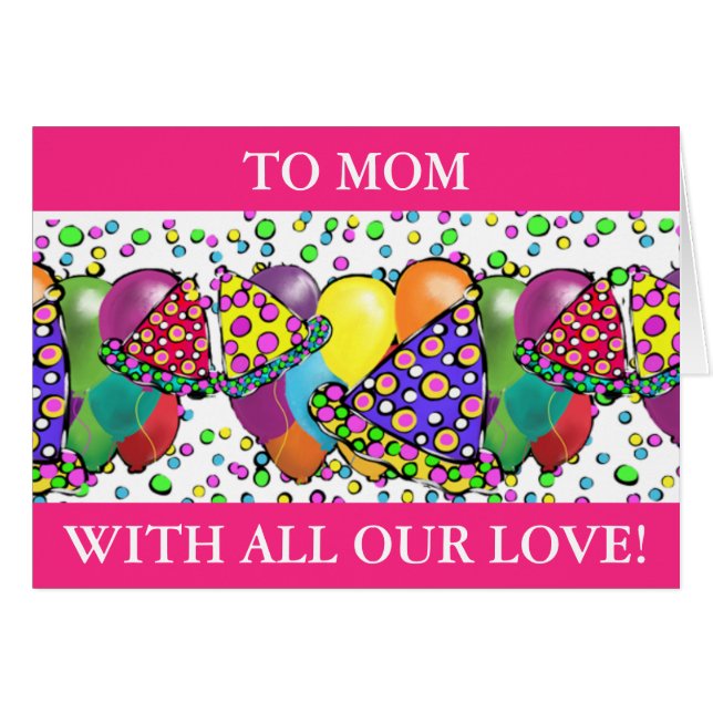 GLÜCKLICHE GEBURTSTAG-MAMA (Vorderseite (Horizontal))