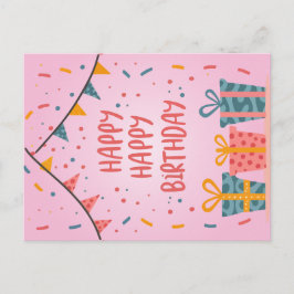 Glückliche Geburtstagskarte Feiertagspostkarte