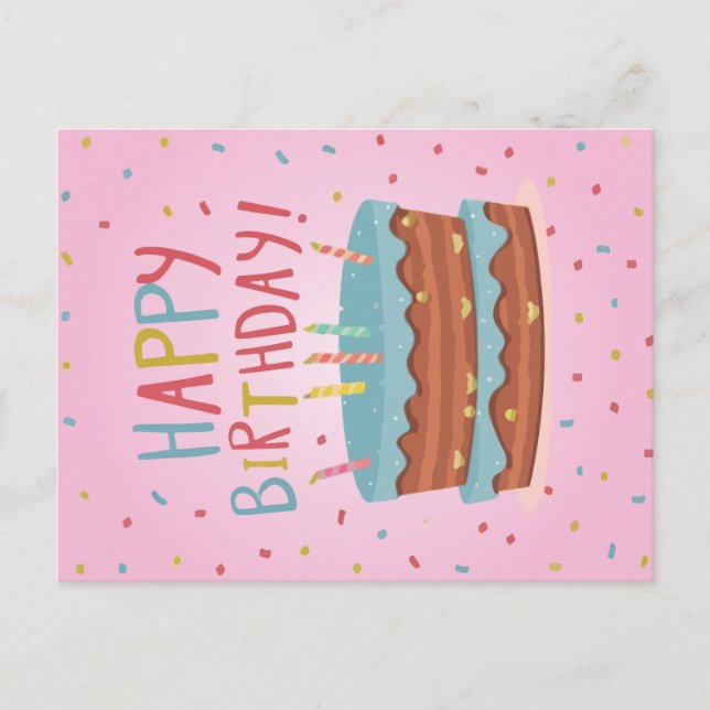 Glückliche Geburtstagskarte Feiertagspostkarte (Vorderseite)