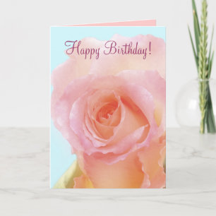 Glückliche Geburtstagskarte mit Rose Karte
