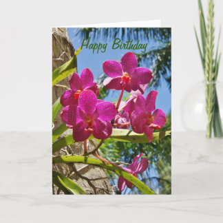 Glückliche Geburtstagskarte Orchids Grußkarte Karte