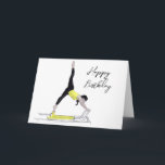 Glückliche Geburtstagskarte Pilates Karte<br><div class="desc">Handgezeichnet mit Pinsel,  schicken Sie jemanden,  der ihren Reformer glücklichen Geburtstag Liebe.</div>
