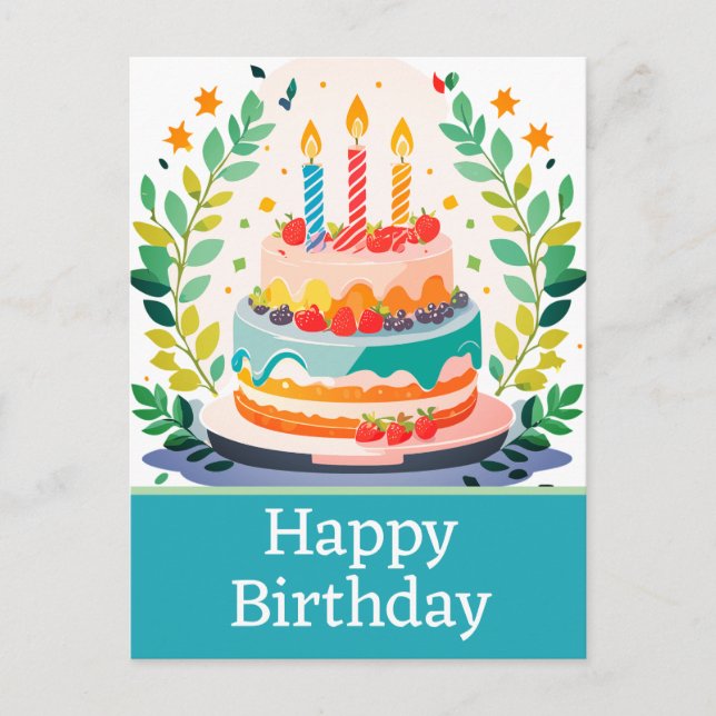 Glückliche Geburtstagskarten Postkarte (Vorderseite)