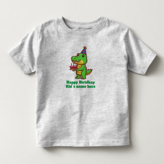 Glückliche Geburtstagskinder Krokodil Geburtstagsk Kleinkind T-shirt