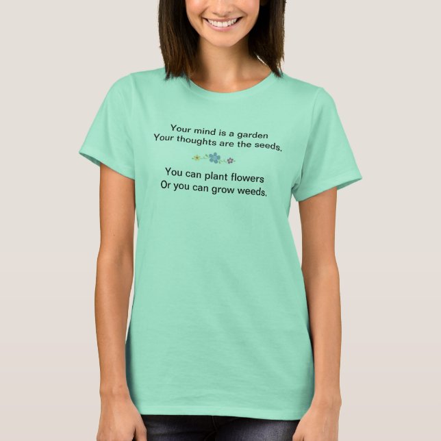 Glückliche Gedanken Motivierend T - Shirt (Vorderseite)