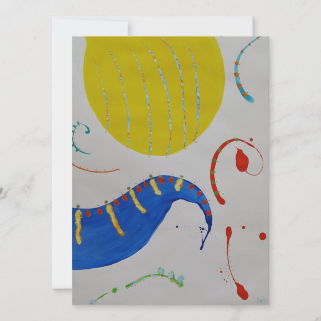 Glückliche Gedanken zwei Einladung (Vorderseite)