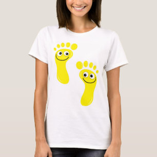 Glückliche gelbe Füße T-Shirt