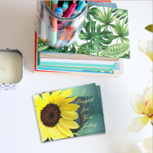 Glückliche gelbe Sonnenblume, die an dich denkt Po Postkarte