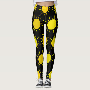 Glückliche Gelbe Sonnenschein Mode Leggings