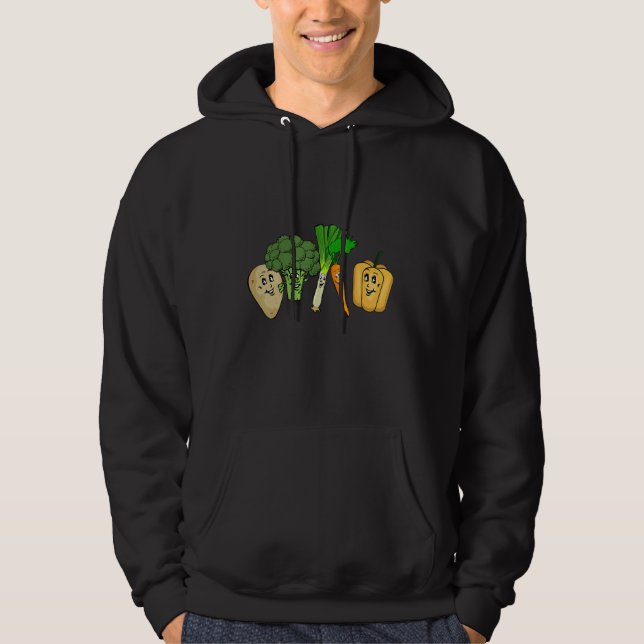 Glückliche Gemüse Hoodie (Vorderseite)