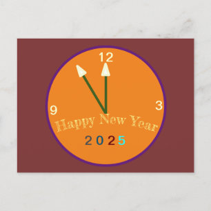 Glückliche Geschenkkarte für das neue Jahr 2025 Postkarte