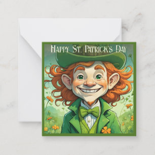 Glückliche Gesichter am St. Patrick's Day Mitteilungskarte