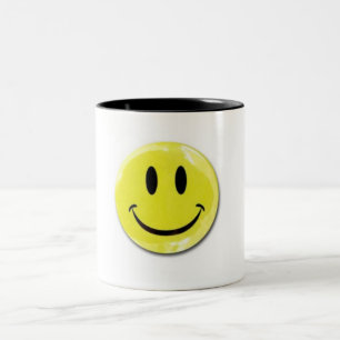 Glückliche Gesichts-Kaffee-Tasse Zweifarbige Tasse