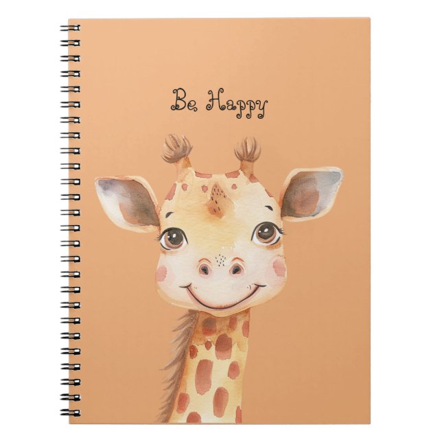 Glückliche Giraffe Notizblock (Vorderseite)