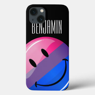Glückliche glatte Bisexuality-Stolz-Flagge Case-Mate iPhone Hülle