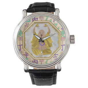Glückliche glückliche Buddha und feng shui Armbanduhr