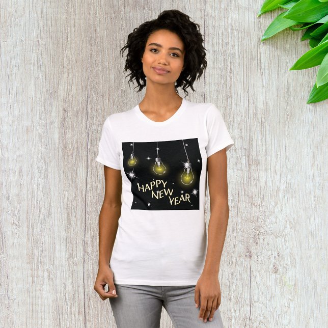 Glückliche Glühbirnen aus dem neuen Jahr T - Shirt (Von Creator hochgeladen)