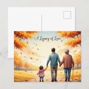 Glückliche Großeltern-Postkarte Postkarte