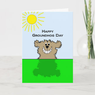 Glückliche Groundhog Day-Gruß-Karte Karte