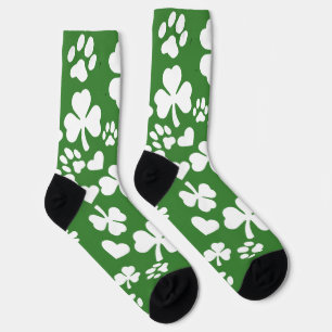 Glückliche grüne Kleeblatt- und Drucksocken einfüg Socken