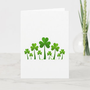 Glückliche Grüne Shamrocks Frühling Karte